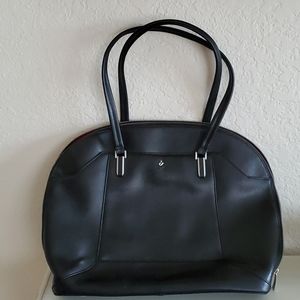 Knomo London Beaumont 14 black leather tote bag